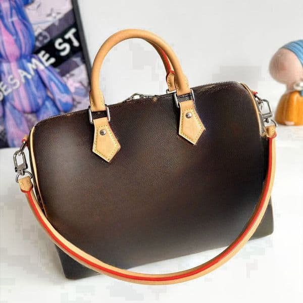 10A Mirror Quality Women's Cosmetic Bag, One Shoulder Pillow Bag, Casual Crossbody Bag, Cowhide Commuter Tote Bag, Fashion Tote Bag