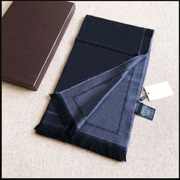 Scarves 2025 Fashion mens designer scarf 1 cashmere jacquard womens scarves Doublesided colorblocking fringed edges Size 180cmX48cm with gift