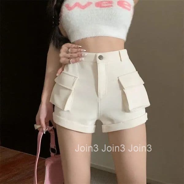 Jorts Short Pants Woman With Pockets Cargo Waist Pocket Shorts for Women Stretchy Elasticty Trend 2025 Cheap Flowy Designer XXL