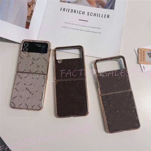 Beautiful Designer Fashion Phone Cases for Samsung Galaxy Z Flip 6 Flip5 Flip4 3 pu Leather High Quality Leather cover for Samsung Z Flod 6 Fold5 4 3 Cases MLWH