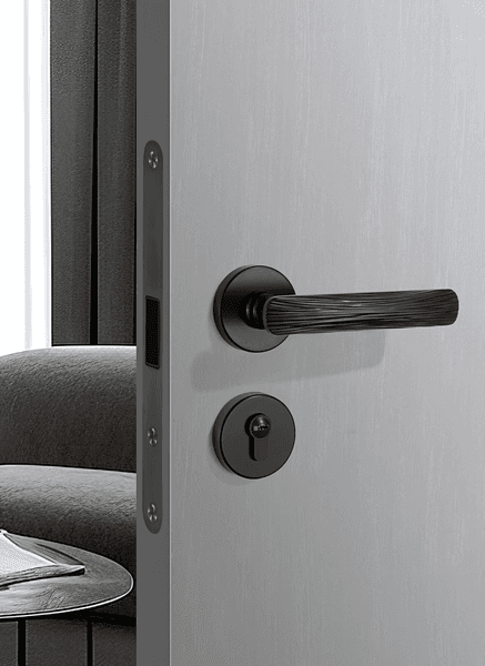 Indoor bedroom door stainless steel wolfsbane lock cylinder mute door lock 72F265