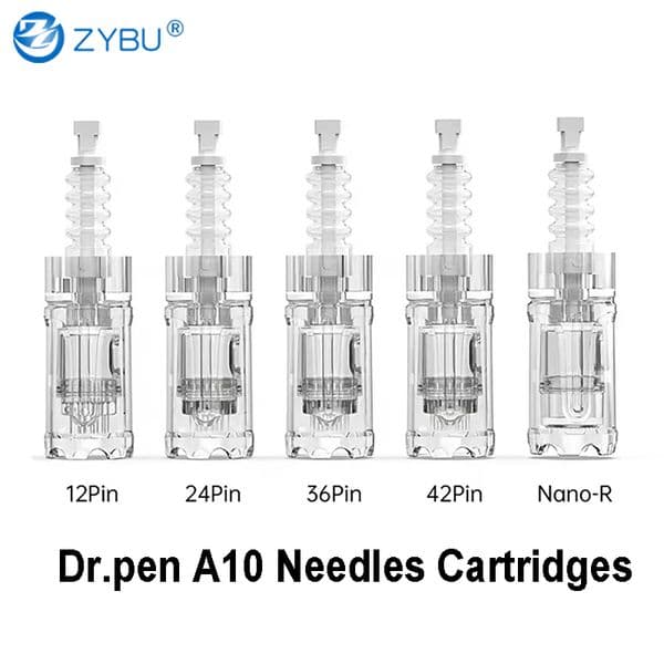 Ultima DrPen A10 Stainless MicroNeedling Cartridges - Set of 50 Pcs Dermapen 12Pin 24 Pin 36 Pins 42Pin Round Nano-R MTS Skin Care Needles Tips