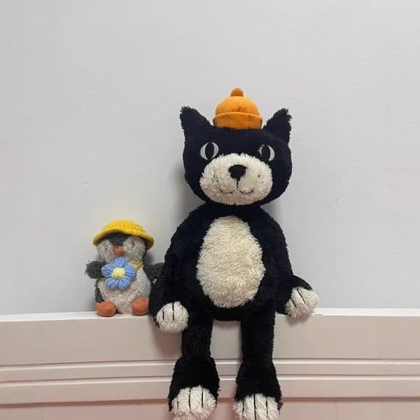 Dolls cat Jack Plush Children's plush toys Black Soft Toy 25th Anniversary 2 New Geely Cat body pillow Soothing the Doll Gifts