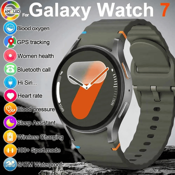 New Galaxy Watch 7 Smartwatch GPS Track Men Amoled Always Display Body Temperature Clock BT Call Smartwatch For IOS
