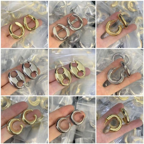 Luxury Dangle Letter Earrings for Women Stud Party Crystal 18K Gold Plated Wedding Lovers Gift Earrings Jewelry