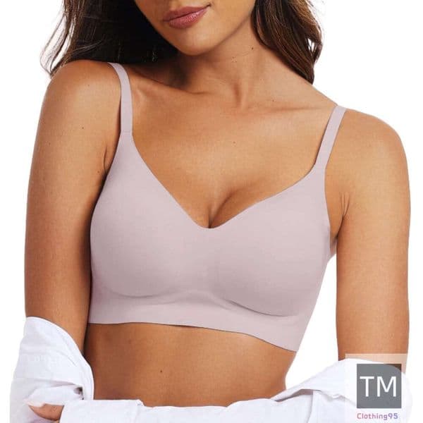 Womens Wireless Comfortable Push Up No Underwire Bra Full Support Lift Bralette Everyday Seamless Tshirt Bras