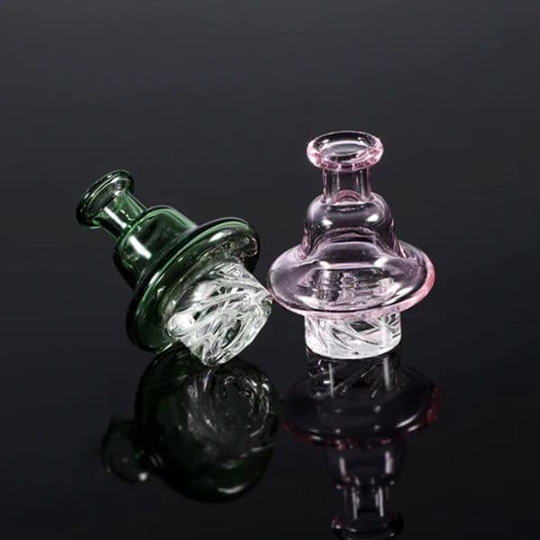 Colorful Vortex Glass Carb Cap Smoking Accessories Spinner Cyclone Carbs Lid Dia 32mm Fit 2mm For Quartz Bangers Nails Slide Domeless