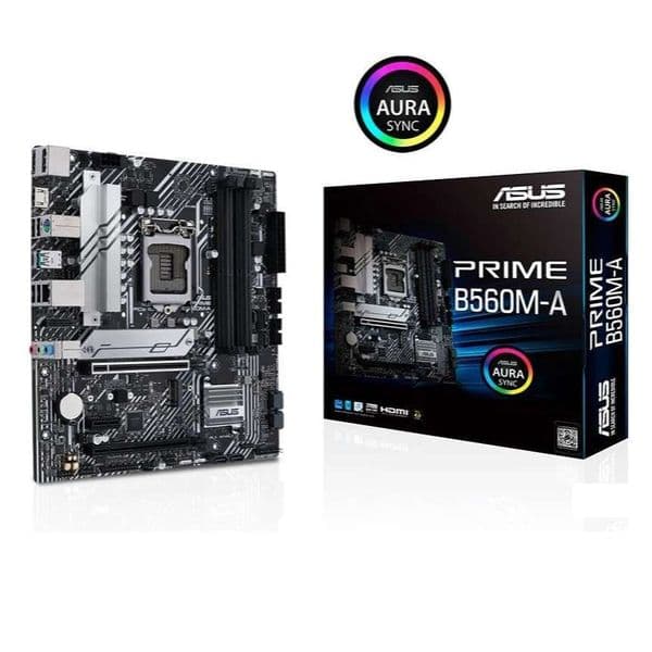 ASUS motherboard PRIME B560M-A LGA1200 supports PCIe 4.0 dual M.2 slots 8 power supply modules