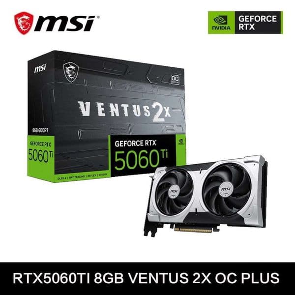 MSI GeForce RTX5060Ti VENTUS 2X 8G OC PLUS Gaming Graphics Card 8GB GDDR7 128-bit HDMI DP PCI-E 5.0x16 Desktop Full New