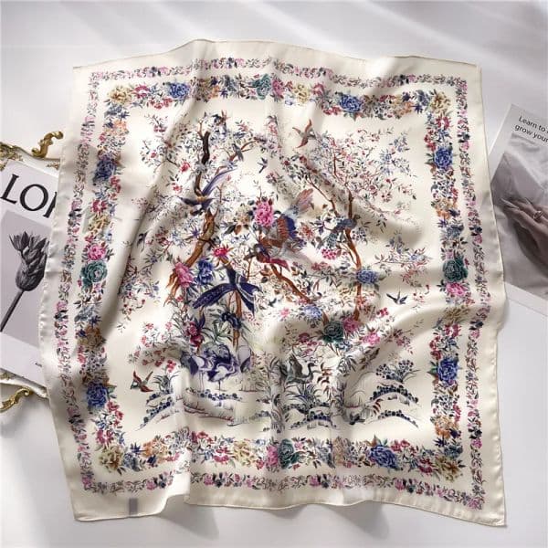 Simple Designer 70x70cm Geometry Stripe Silk Scarf for Women Fashion Headband Shoulder Tote Bag Ribbon Wraps