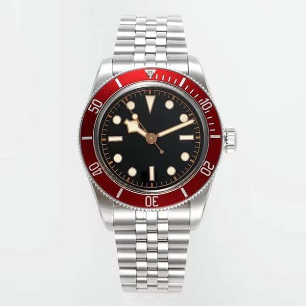 New Designer Automatic Stainless Steel Watches for Men 22mm Leather Band Pointer Dial Display