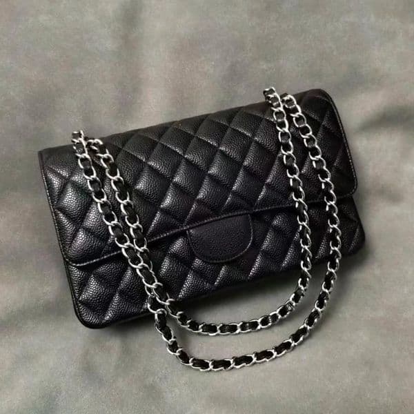 fashion chain bag designers shoulder jumbo top tier quality flap Bag letter black handbag 10a diamond lattice purse lady CF crossbody clutch messenger pochette 25cm