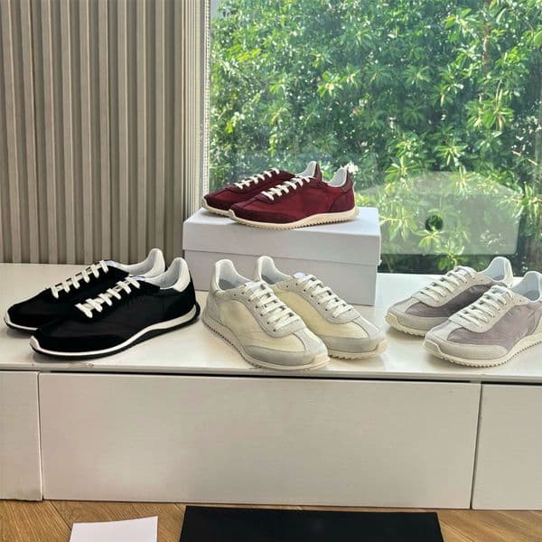 New Breathable Suede patchwork fabric Lace-up Tennis shoes women's Luxury designer shoe Low top Running Sneakers Casual Flat Sport trainers shoes Factory footwear
