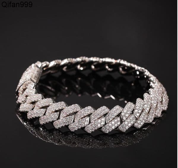 13 MM Cuban Link Chain Iced Out Hip Hop Certified Gold Real Diamond Bracelet Jewelry Gift for Both Woman Men