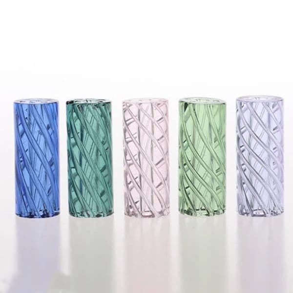 20 pcs 8mm 9mm 10mm 12mm Spiral Reusable Glass Tip Nozzle Cigarillo Herb Filter Tips