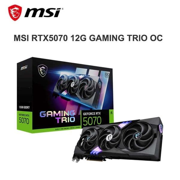 MSI RTX 5070 12G GAMING TRIO OC Graphics Card RTX 5070 GDDR7 12GB 192Bit GPU 2542 MHz 16-pin 28 Gbps Gaming Video Card