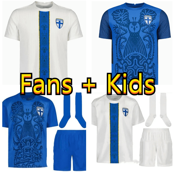 NEW 25 26 Finland Soccer Jerseys Home Away Pohjanpalo Forss Pukki Skrabb Raitala Jensen Lod Kamara Finlandia Football Uniforms Maillot De shirt kids kit