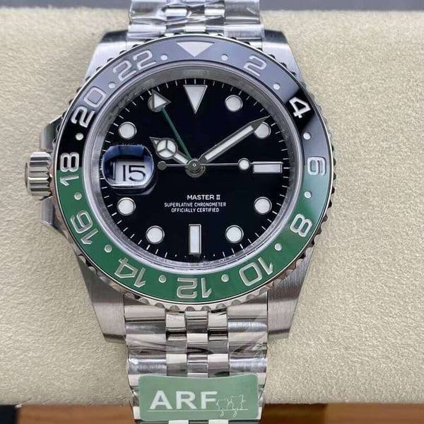 New Sport Watch High Quality 40MM AR Factory 904 Steele ETA 3285 Movement Ceramic Bezel Left Hand GMT Stainless Steel
