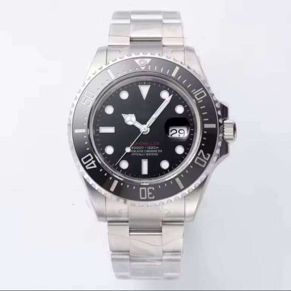 High quality mechanical 41mm Cfactory 904l stainless steel ETA 3235 movement diving ceramic black bezel watch