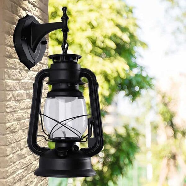 Black Antique Vintage Exterior Wall Light Outdoor Wall Mounted Lighting Fixture W250624