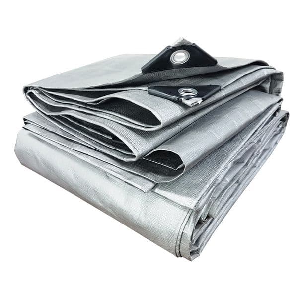 Heavy Duty Tarp Cover, Extra Thick Tarps Waterproof Tear and Rip Proof UV Resistant Tarpaulin with Reinforced Grommets and Edges 120g/m2