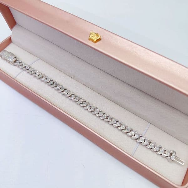 Cuban Link Chain Necklace Designer For Women Thicker Gold Electroplating 1 Row CZ Diamond Moissanite Chain Necklaces 6mm Width Men Luxury Jewelry Woman Gift