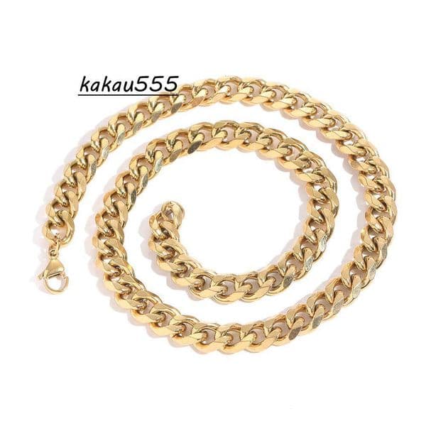Dropshipping Mens Cuban Link Chain Miami Cuban Necklace 18k Gold Silver Diamond Cut Stainless Steel Chain for Men
