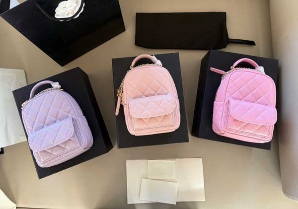 Mini Backpack Designer Bag Fashion Leather Luxury bag Diamond Lattice Metal Handbag Exquisite Chain Crossbody shoulder bag outdoor Makeup Bags Women Purse wallet