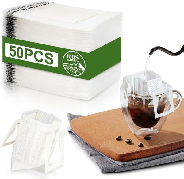 Portable coffee filter paper hanging ear drops disposable filters are very suitable for travel, camping, home, and office use