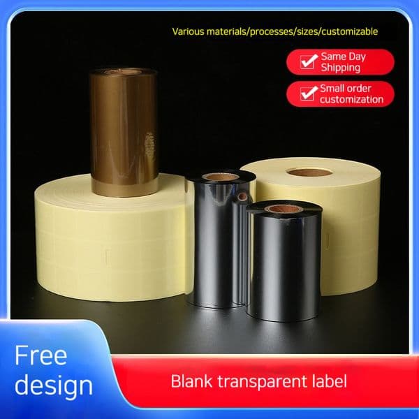 Waterproof Blank Adhesive Label Printing Paper PET Labels Transparent Stickers