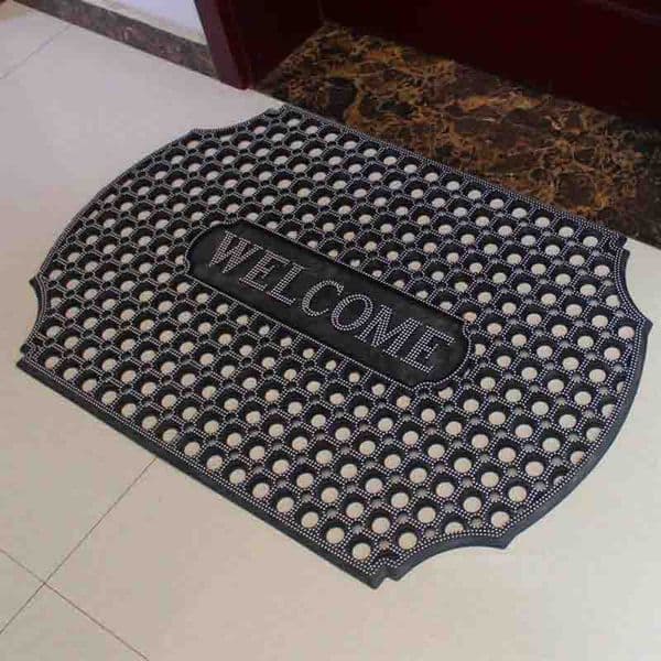 2025 Floor Mat, Bathroom, Balcony, Anti Slip Bedroom, PVC English Hole, Black Floor Mat, Home Bath