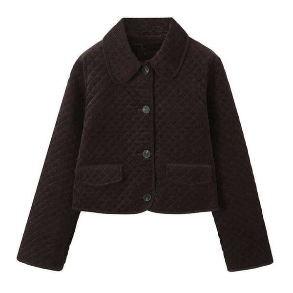 hoodie Women's Cotton Jacket with Flip Collar Long Sleeve Single breasted Autumn New Style Coat jacket