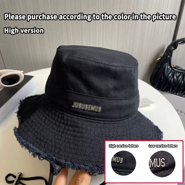 French Jacquard fashion designer Large Brim bucket hat classic men's and women's caps Le Bob Artichaut same high-quality silver logo fisherman Caps