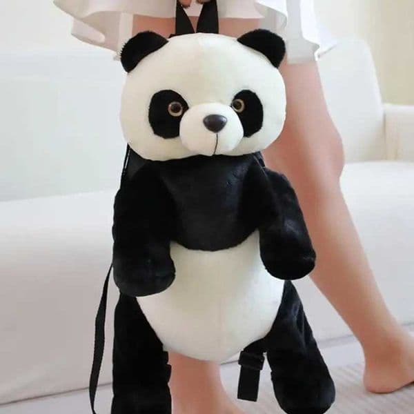 N1HB Lovely Plush Panda Schoolbag Adjustable Strap Childrens Gifts Backpacks Y250626