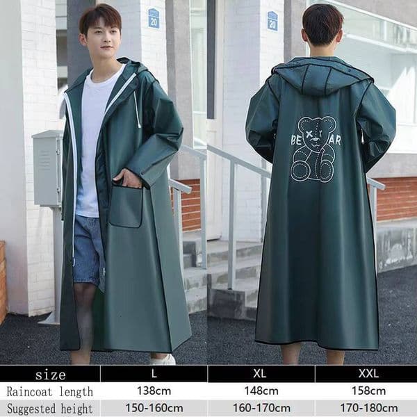 New EVA Men's Women's Raincoats Full Length Adult Riding And Walking Rainstorm Proof Electric Bicycle Poncho k1