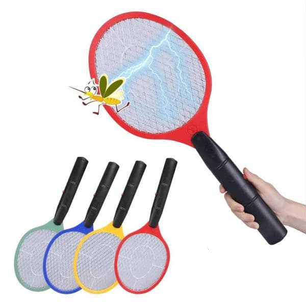 Summer Triple Nets House Attery Power Fly Swatter Electric Pest Repeller Bug Zapper Racket Wireless Long Handle
