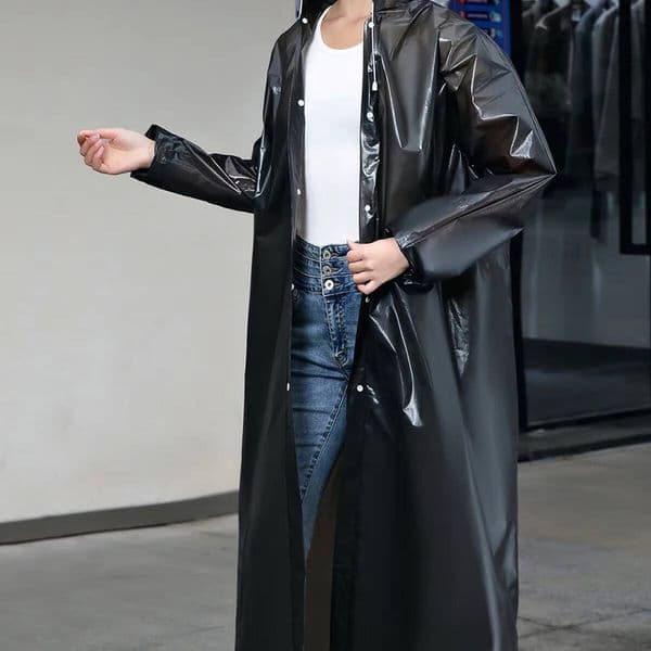 1pc - Outdoor lightweight one-piece long with thickened multi-functional windbreaker raincoat k1