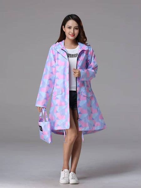 Rainstorm proof fashionable adults waterproof for women portable outdoor raincoat