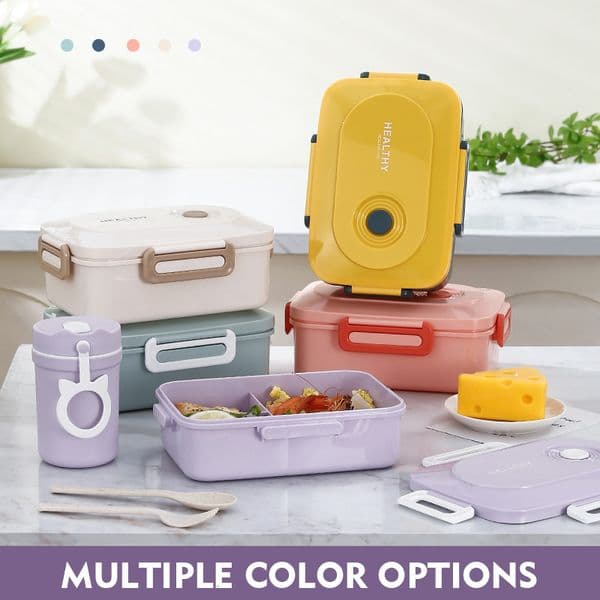 Office Compartment Lunch Set Plastic Student Japanese Style Bento Box