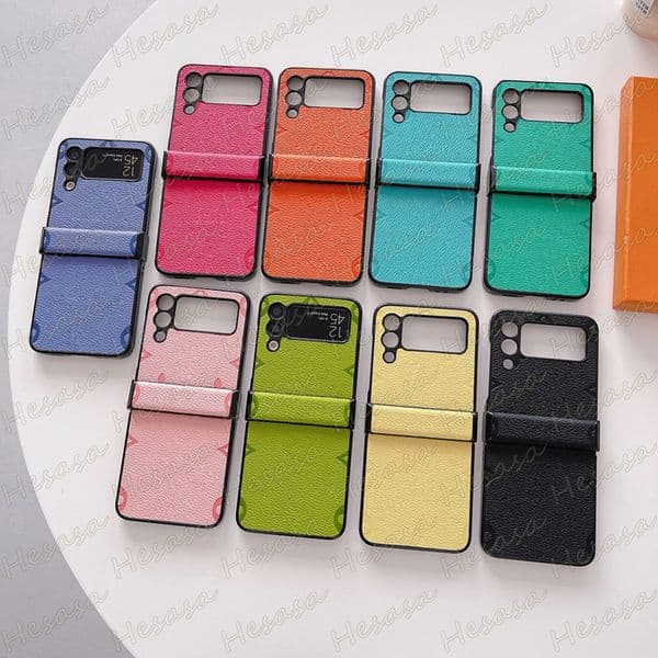 Luxury Leather Phone Case for Samsung Z Flip 7 6 5 4 3 Fold Fold5 Fold4 Fold3 Flower Shockproof Shell Coque Cover Galaxy S26 S25 S24 S23 S22 S21 S20 Ultra Samsung Note 20