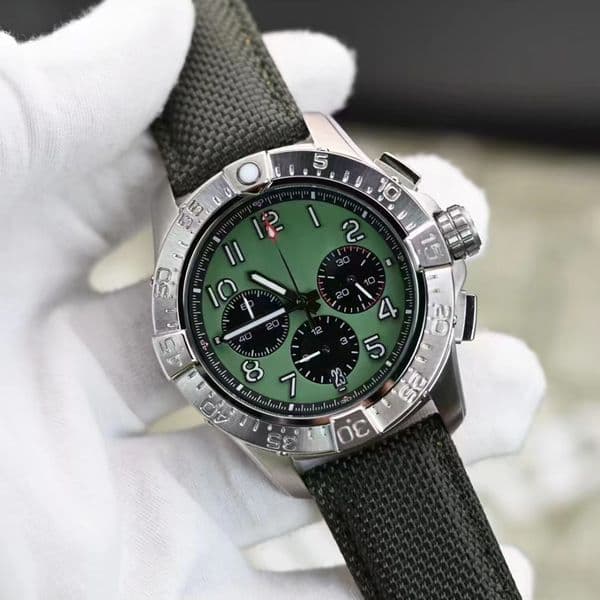 new men Fashion High Quality Men's Watch Top Luxury Watch Mens Quartz Movement Leather Sapphire Multifunction Watch 6-Pin Men's Watches