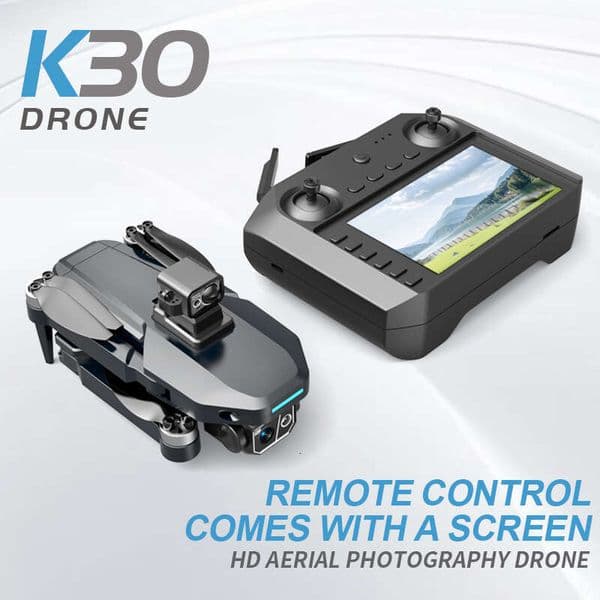 Camera Drone K30 Drone With Screen Laser Obstacle Avoidance GPS Long Endurance Optical Flow 8K HD Aerial Photography Four-Axis Remote Control Aircraft