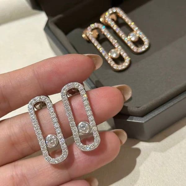 Earring luxury gold plated designer's earrings stud women diamond earring wedding party accessories Christmas gift 001