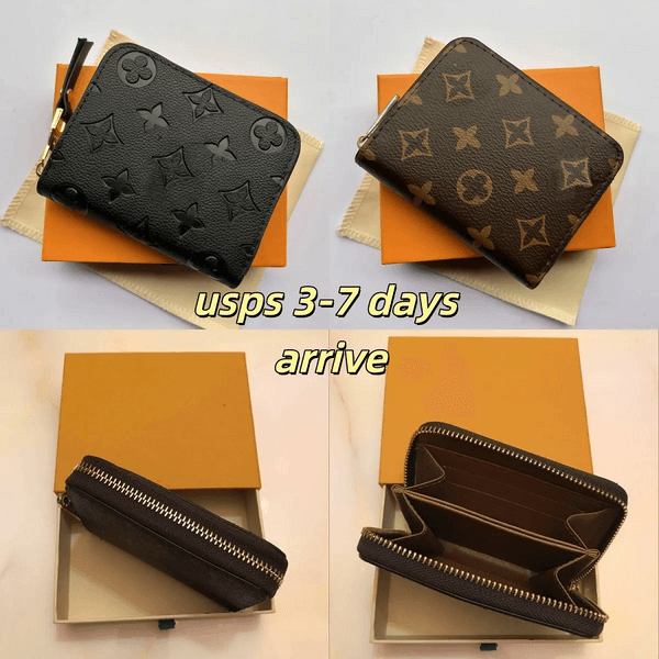Top Quality M42616 Luxury Designer Zippy short Wallet Women's Zipper Brown Wallet Mono gram Canvers Leather Check Plaid Wallet card holder long busines With Box 8A