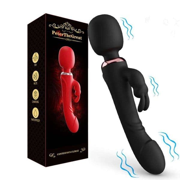 Three Heads Rabbit Vibrator 30 Powerful Vibration G Spot Clit Simulator Vaginal Anal Vibrating Dildo Massager Sex Toys for Women 666