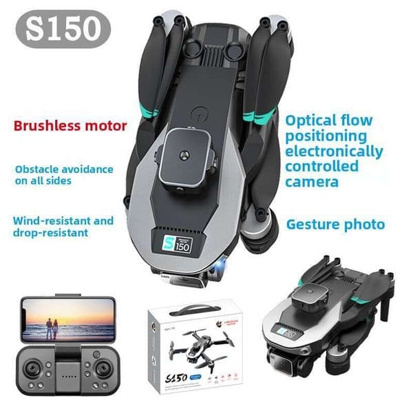 Camera Drone S150 HD Obstacle Avoidance Optical Flow Electric Adjustment Dual Camera Brushless Motor Aerial Photography Remote Control Drone