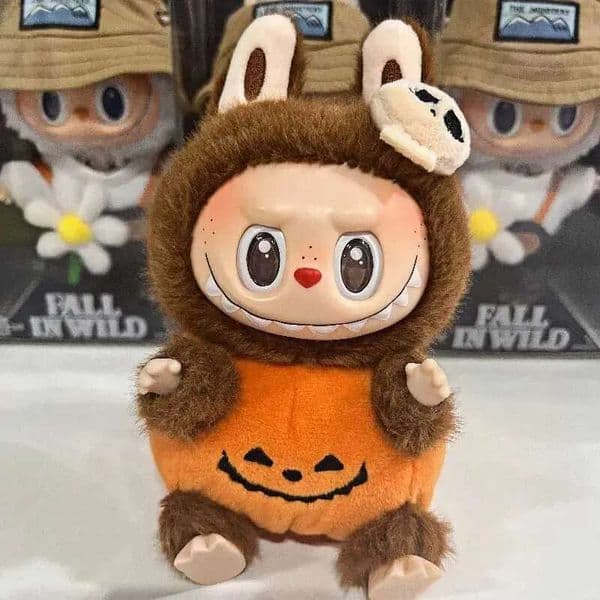 Christmas Copy Keychain Halloween Pumpkin Strange Carnival Labubu Pendant Surprise Collectible Doll Creative Decoration Toy Gift