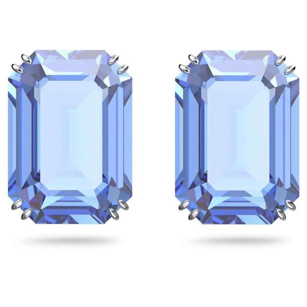 Blue Crystal Stud Earrings Designer For Women Stainless Steel Plated Gold Crystal Diamond Earrings Sterling Silver Needle Mens Jewelry Woman Valentines Day Gift