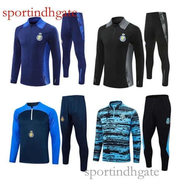 Men's Long Sleeve Soccer Tracksuit Training Suit, 2-Piece Football Set for Adults and Youth