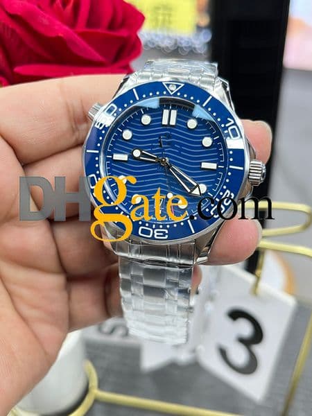 Super clone 210.90.42.20.10.001 watch AAAAA Ceramic Bezel Luxury Watch Top Quality Mens Men Automatic Watches Mechanical Movement Blue 300 designer watch 9d2b